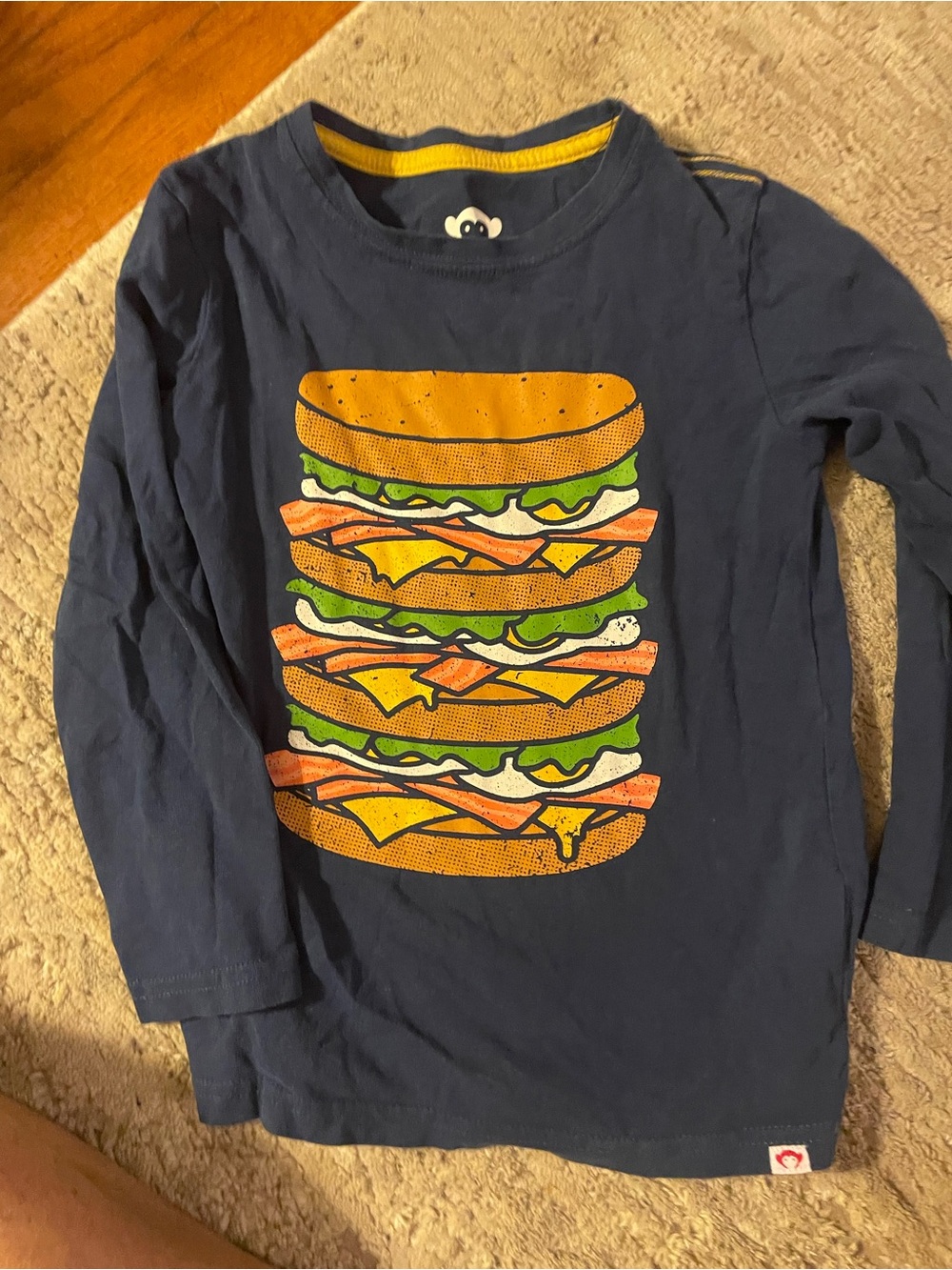 Appaman Navy Long-Sleeve Burger Stack Tee